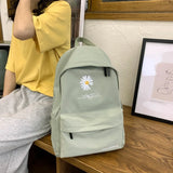 Teen Girl School Bag Flowers Backpack Nylon Bookbag
