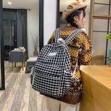 Teen School Bag for Girls Backpack Women Plaid Bookbag Middle Student Schoolbag