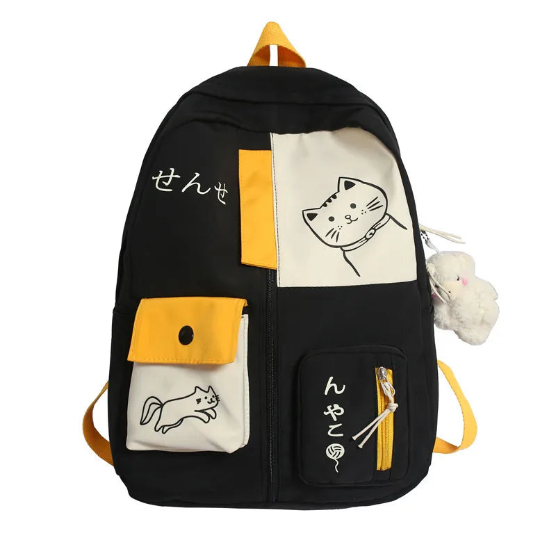 Teen Girls Backpack Women Nylon Student Schoolbag