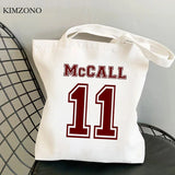 Teen Wolf Canvas Tote Bag Grocery Shopping Handbag Shopper Foldable