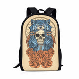 Skull 3D Print Schoolbag Large Shoulder Backpack