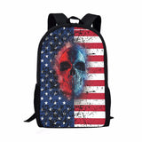 Skull 3D Print Schoolbag Large Shoulder Backpack