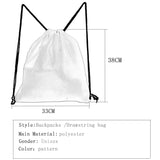 Floral Pet Dog Cat Print Foldable Drawstring Backpack