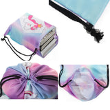Floral Pet Dog Cat Print Foldable Drawstring Backpack