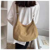 90s High Street Canvas Slouchy Hobo Shoulder Bag
