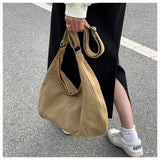 90s High Street Canvas Slouchy Hobo Shoulder Bag
