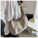 90s High Street Canvas Slouchy Hobo Shoulder Bag