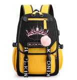 Teenager Backpack Pink Girls School Bags Large Capacity Knapsack