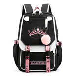 Teenager Backpack Pink Girls School Bags Large Capacity Knapsack