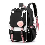 Teenager Backpack Pink Girls School Bags Large Capacity Knapsack