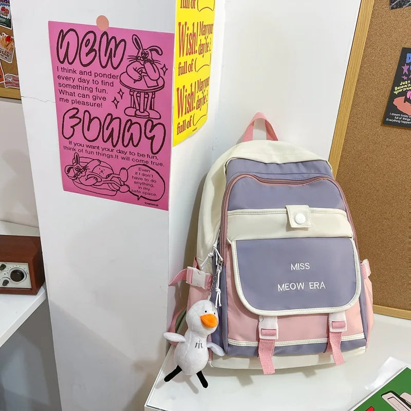 Teenager Girl Backpack Schoolcot Backpacks Canvas Bags