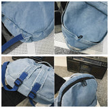 Teenager Denim School Book Backpack Female Retro Jeans Laptop Knapsack
