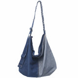 Teen Denim Hobo Handbag Soft Hip Hop Slouch Shoulder Bag