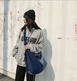 Teen Denim Hobo Handbag Soft Hip Hop Slouch Shoulder Bag
