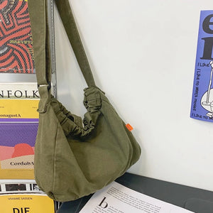 Y2K Teen Canvas Hobo Shoulder Bag Medium Size Pouch