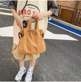 Y2K Teen Canvas Hobo Shoulder Bag Medium Size Pouch