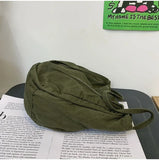 Teen Medium Canvas Hobo Bag Y2K Korea Ins Minimalist Fabric Underarm Pouch