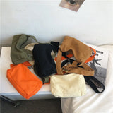 Teenager Canvas Shoulder Bag Girls Handbag Crossbody Travel Sling Messenger