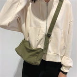 Teenager Canvas Shoulder Bag Girls Handbag Crossbody Travel Sling Messenger