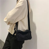 Teenager Canvas Shoulder Bag Girls Handbag Crossbody Travel Sling Messenger