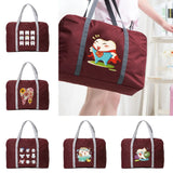 Teeth Pattern Travel Bag Unisex Foldable Handbags Organizers