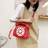Telephone Shape Shoulder Crossbody Bag PU Leather Tote Messenger Bolsa