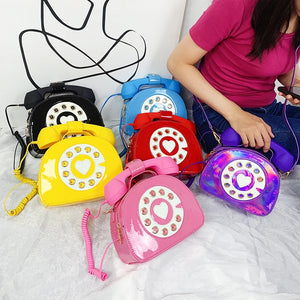 Pink Telephone Shape Shoulder Bag for Women