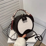 Temperament Stone Pattern Shoulder Bag PU Leather Women's Crossbody Bag