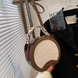 Temperament Stone Pattern Shoulder Bag PU Leather Women's Crossbody Bag