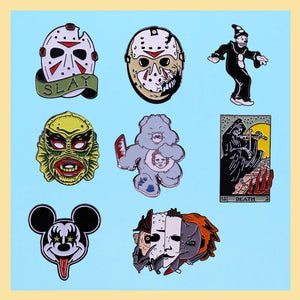 Movie Metal Brooch Lapel Accessories Gothic Thriller Halloween Gift Pin