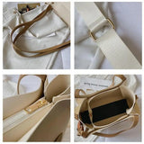 Leather Shoulder Bags Women Handbags High Quality Messenger Bucket