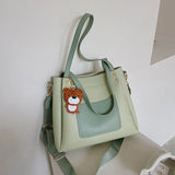 Leather Shoulder Bags Women Handbags High Quality Messenger Bucket