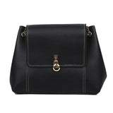 Texture Flip Shoulder Bag PU Clasp Chain Tote Bag