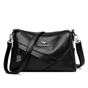 Leather Women Shoulder Bags Vintage Female Messenger Bag Handbag
