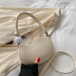 One Shoulder Bag PU Soft Leather Handbags Women's Armpit Bags