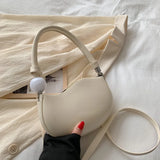 One Shoulder Bag PU Soft Leather Handbags Women's Armpit Bags