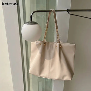 PU Leather Shoulder Bags Women Chain Underarm Totes
