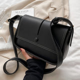 Vintage Square Handbag Women's PU Leather Crossbody Bag