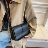 Vintage Square Handbag Women's PU Leather Crossbody Bag