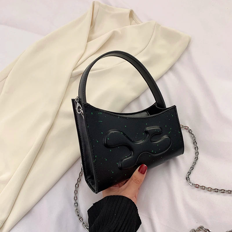 Pu Polka Dots Shoulder Bag Women Mini Chain Handbags