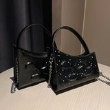 Pu Polka Dots Shoulder Bag Women Mini Chain Handbags