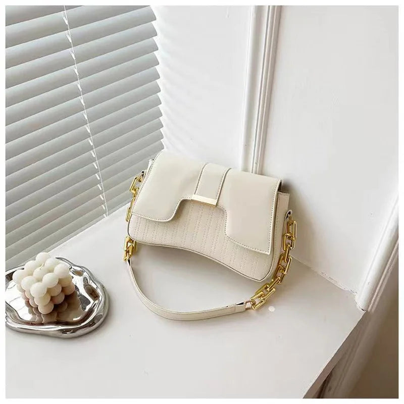 Texture Women Shoulder Bag Solid Pu Leather Handbags And Purses