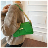 Texture Women Shoulder Bag Solid Pu Leather Handbags And Purses
