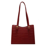 Textured Women's Shoulderbag Red Tote Bag