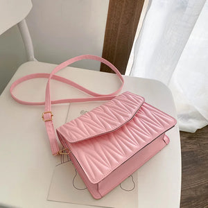 Textured Embroidered Ladies Shoulder Bag