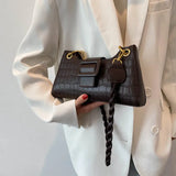 Textured Women's One-shoulder Bag Stone Pattern Messenger Bag
