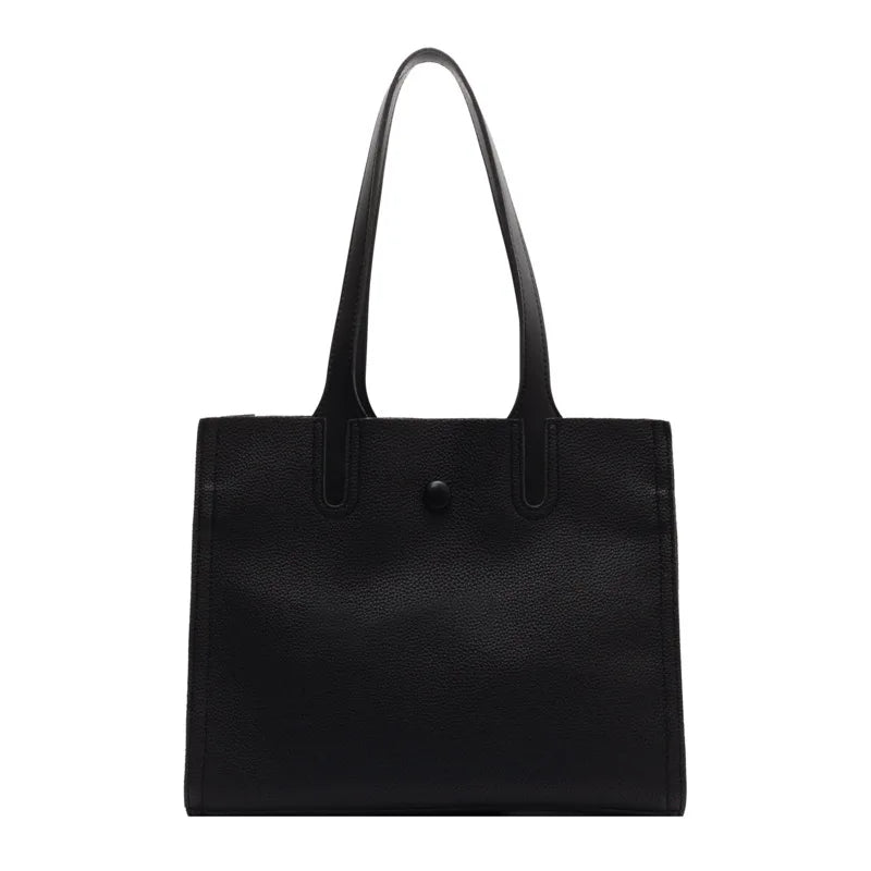 Textured Women Shoulder Bags PU Leather Tote Vintage Large Capacity