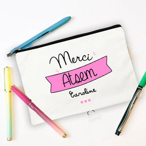 Atsem French Print Makeup Wash Pouch Storage Bags