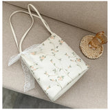Summer Lace Embroidered Girl's Handbag One-shoulder Tote Bag