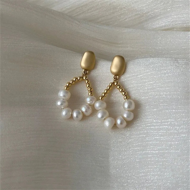 Baroque Pearl Pendant Earrings